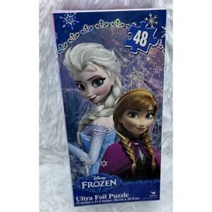 Disney Frozen Elsa Anna 48 Piece Ultra Foil Jigsaw Puzzle Cardinal New